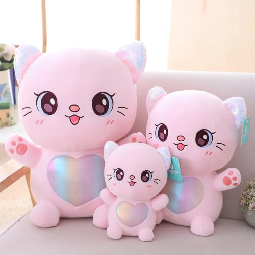 Image of Love Cat Plush Soft Toy Pet Kawai Stuffed Animal Plushie Cute Big Kitten Stuff Toys Doll Birthday Gifts for Friends Kids Boys Girls Decorative Multicolor 35cm