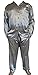 Up2date Fashion Men's Classic Tie Print Satin Classic Pajama SetLargeGrey