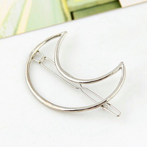 godhl 1pc vorzüglich élégant Lune en épingle à cheveux clip Pin Barrette à cheveux épingles à cheveux pour fille  Argent