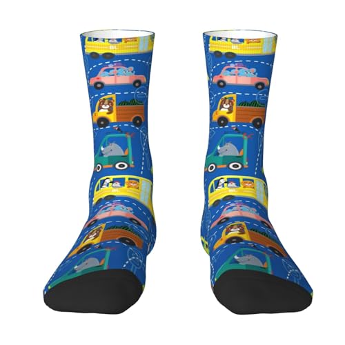 EujGvboU Chaussettes fantaisie avec imprimé lézards - Chaussettes décontractées - Unisexe - Cadeau pour femmes, hommes, adolescents et adultes, Voiture légère, Taille unique