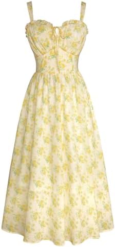 Scarlet Darkness Summer Dresses for Women 2026 Floral Corset Dres...