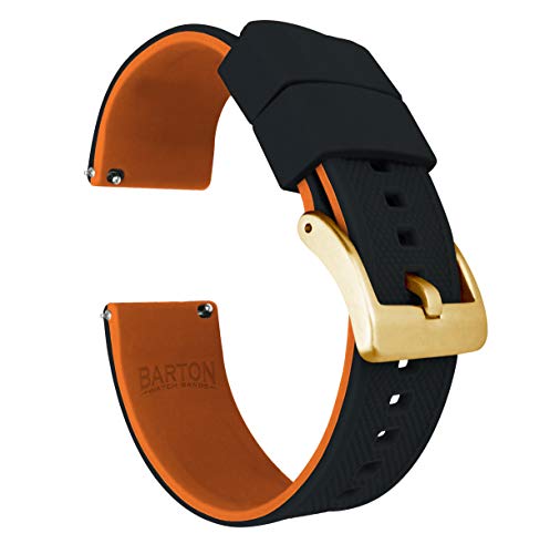 Image of BARTON Elite Silicone Watch Bands - Gold Buckle Quick Release