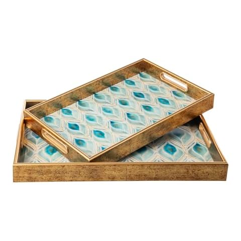 Glitzhome Decorative Wooden Serving Trays Cover