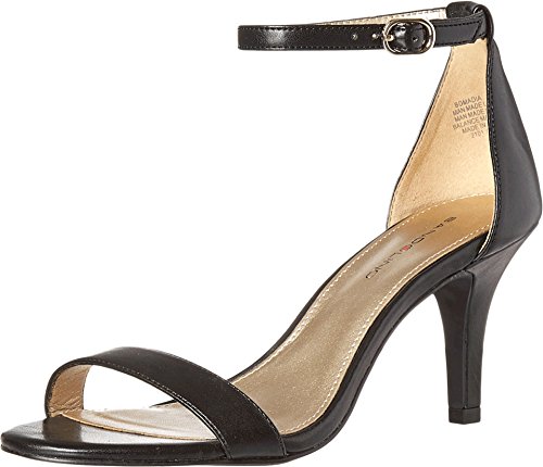 Bandolino Women's Madia Heeled Sandal, Black Synthetic Leather, 9.5