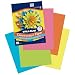 Tru-Ray Heavyweight Construction Paper, 5 Assorted Hot Colors, 9" x 12", 50 Sheets