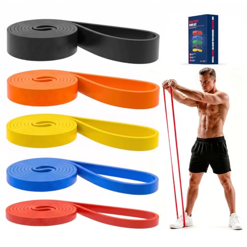 Image of Pull Up Bands, Resistance Bands Set, Exercise Workout Bands for Men & Women, Ideal for Body Stretching, Physical Therapy and Muscle Training