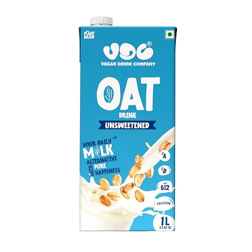 Vegan Drink Company Oat Milk Unsweetened 1LxPack of 4 | Plant-Bas...