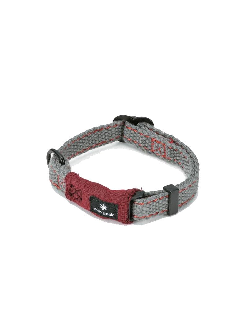 Snow Peak Soft Dog Collar, Medium, Grey, Durable & adjustable with neoprene clip cover for comfort