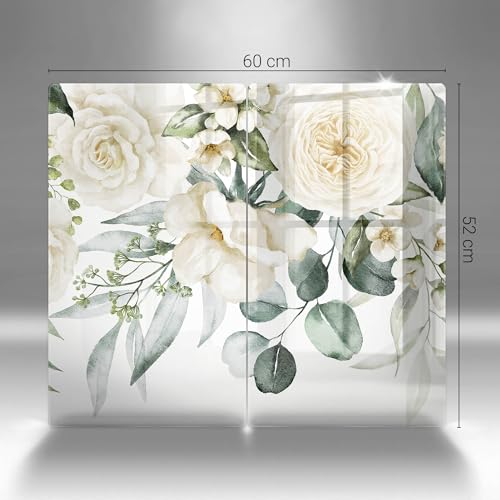 Planche de cuisson Wallfluent résistante au motif artistique de fleurs - 7