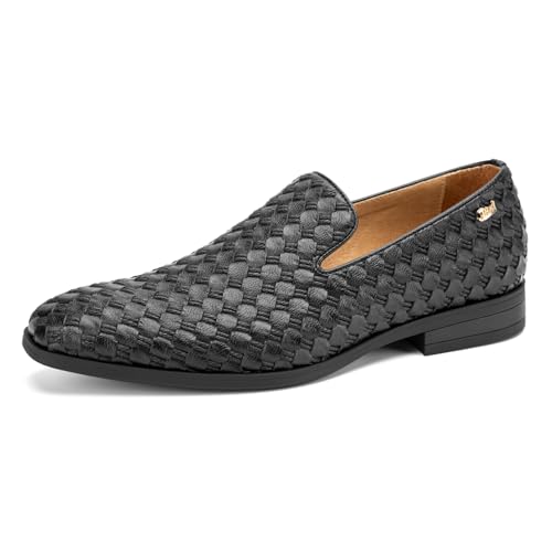 Image of JITAI Men's Dress Shoes - Casual Rubber & Leather Loafers for Men - Fashion Business Formal Wear
