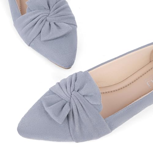 Image of MUSSHOE Comfortable Office Flats for Women: Pointed Toe Work Shoes with Memory Foam - Dressy Business Casual Slip On Flats for Commute & All Day Wear