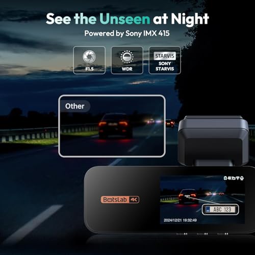 BOTSLAB 4K 2K Dual Dash Cam Front and Rear, Dashcam with Voice Control, STARVIS, ADAS Driv - image 6