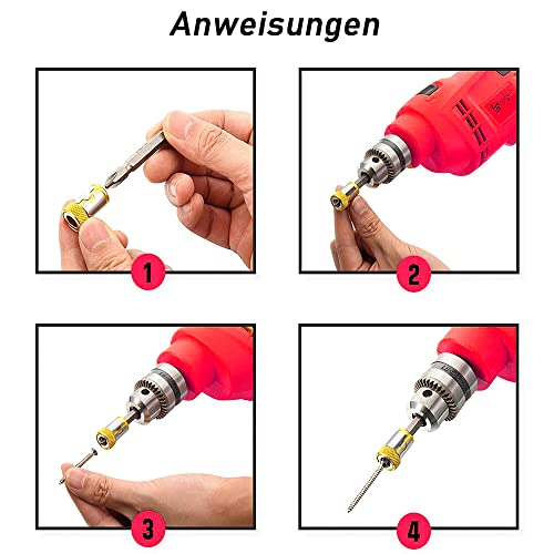 Eyech 3Pcs Metal Screwdriver Magnetic Bit Holder Ring, S2 Alloy Steel Removable Magnet Driver Hex Electric Screwdriver Bit Magnetizer For Phillip 6.35Mm Drill Bit #TOP5