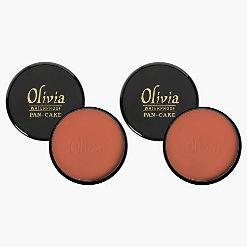 Image of Olivia Waterproof Tender Orange Makeup Natural, Matte, Velvety Cream Concealer Pan Cake (25g, Shade No.30) - Pack of 2