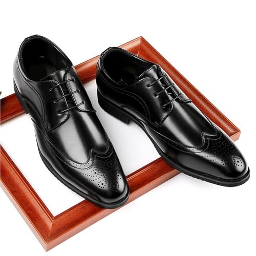 Men's Lace up Elevator Leather Dress Shoes Summer Breathable Comfortable Business Casual Office Wedding Work Footwear2