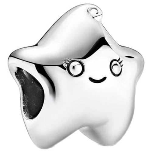 ZURWTCH Lsa The Star Charm Fit Women Bracelet Necklaces Fashion Gifts 925 Sterling Silver DIY Jewelry (Isa the Star Charm)