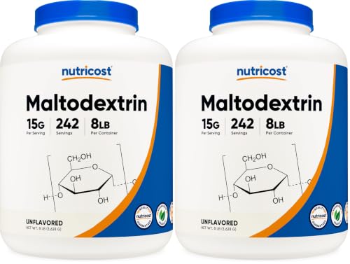 Image of Nutricost Maltodextrin Powder 8LBS - Gluten Free, GMO Free (Pack of 2)