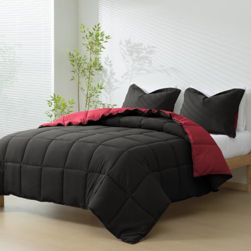 HIG 3pc Black King Size Bedding Comforter Set Duvet Insert Blanket by HIG - Used condition - Image 2