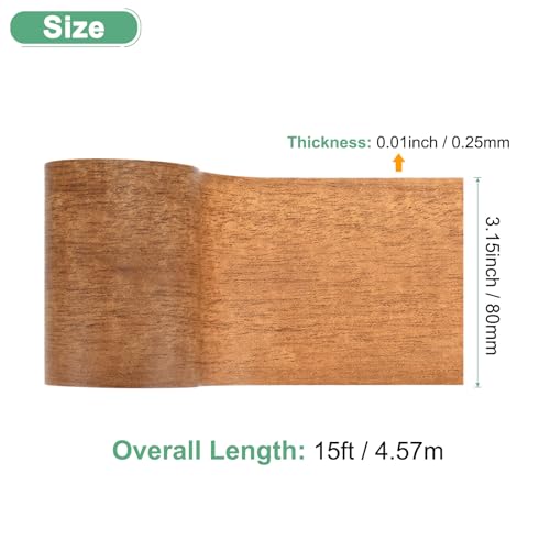 Image of M METERXITY 1-Roll Wood Grain Repair Tape, 3.15in x 15ft Textured Realistic Self-Adhesive Wood Floor Tape Contact Paper for Furniture /Floors /Home [Natural Mahogany]