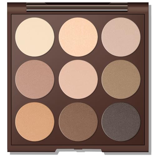 Neutral Eyeshadow palette, Nude eye shadow palette, High-Pigment eyeshadow makeup palette with Mirror, Long-lasting Wear, Vegan, Cruelty-free - 0.5oz (Nude Matte)