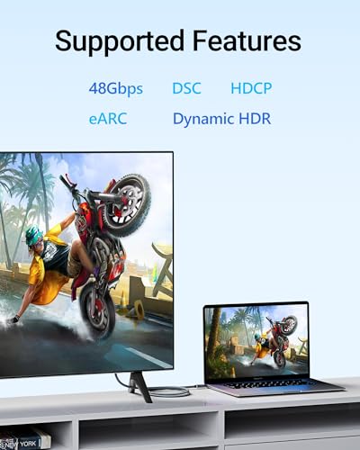 Cable USB C a HDMI 2.1 de 4K 120Hz para solucionar los parpadeos en pantallas externas 3