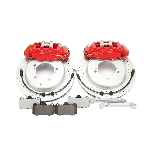 DOQUAMNEX Brake Caliper 4 Pot Big Caliper Kit Aluminum Alloy Front Caliper with Brake Pads Braking or Fit for S7 Q7 S6 Car Calipers