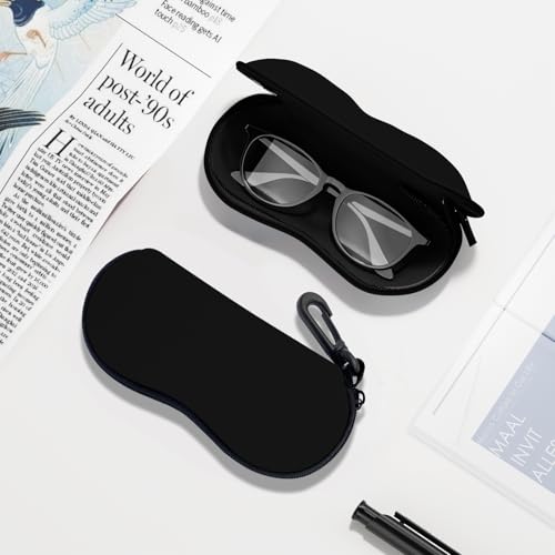 Image of Sunglasses Soft Case, Ultra Light Portable Neoprene Zipper Glasses Case for Men Women
