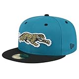 New Era Men's Teal/Black Jacksonville Jaguars Throwback Crawl Flipside Two-Tone 59FIFTY Fitted Hat