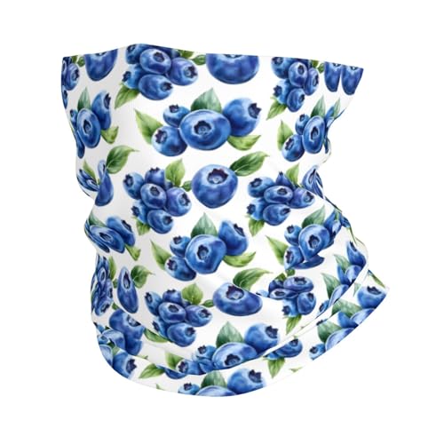 Cache-Cou Cute Blueberry Print Écharpe Demi-Visage Ultra-Douce Bandana Tubulaire Respirant Tour De Cou pour Vélo Course À Pied Moto 25X50 Cm