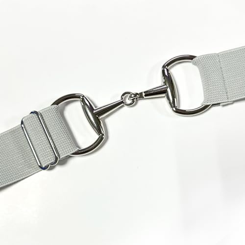 Image of Huaerle 1.5 inch Elastic Equestrian Belt with Bit Buckle and Leather Key Strap