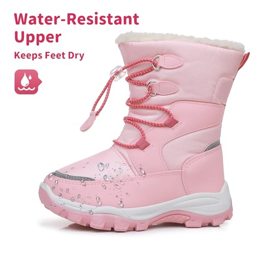 Blikcon Boys Girls Snow Boots Water-Resistant Slip Resistant Warm Winter Shoes (Toddler/Little Kid/Big Kid)2
