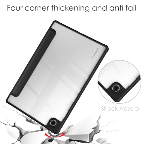 Image of ProElite Cover for Samsung Galaxy Tab A11 Plus 11 inch 2025, Smart Flip Case Cover for Samsung Galaxy Tab A11+ 11 inch 2025 with Pen Holder, Black [Transparent Back]