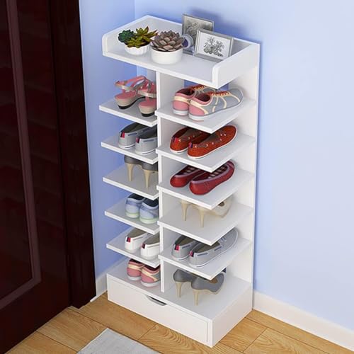 Étagère à chaussures d'entrée simple verticale de 127CM pour rangement dressing - 4