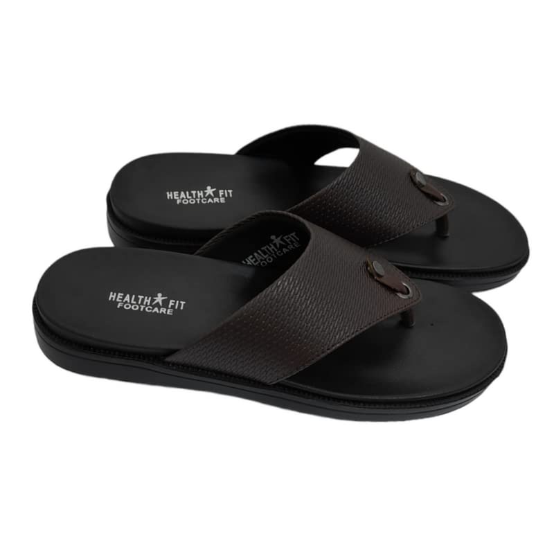 Image of HEALTH FIT Super Soft Ortho Care Bounce Back Anti-Skid Water Resistant Slippers /Doctor Chappal & Footwear-Men 116