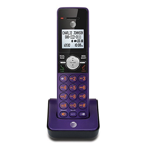 AT&T CL80193 Accessory Cordless Handset, Purple | Requires an AT&T CL82143 Or CL83143 Cordless Phone System to Operate