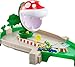 Hot Wheels Mario Kart Track Set & Toy Car, Piranha Plant Slide Playset with First-Appearance Yoshi Kart Vehicle & Gravity Launcher
