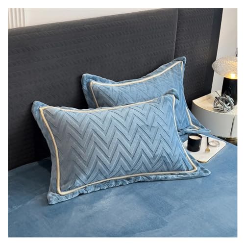 Ensemble complet de draps Velours Jacquard housse de couette 4 pièces lit 1.5m B - 7