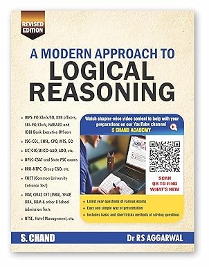 Image of A Modern Approach to Verbal & Non-Verbal Reasoning & A Modern Approach to Logical Reasoning & RS Aggarwal Quantitative Aptitude New Revised Edition 2025 Competitive Examinations For All Government and Entrance Exams (Banking, SSC, Railway, Police, Civil Service, etc.) Set Of 3 BOOK COMBO