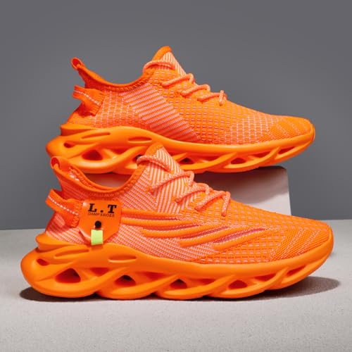 Image of DLWKIPV Men Running Shoes Men's Tennis Shoes Lightweight Breathable Fashion Sneakers Non Slip Workout Gym Shoes for Running