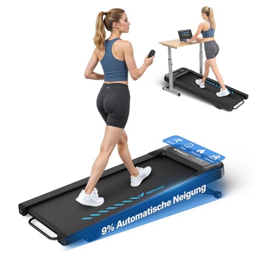 MERACH Walking Pad,Laufband Für Zuhause mit 9% Automatischer Steigung,1-6KM/H Laufbänder,2.5PS Laufband Schreibtisch für...