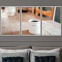 3 Piece Framed Canvas Wall Art Tea Canvas Prints Home Artwork Decoration for Living Room,Bedroom - 16