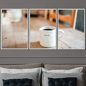 signwin 3 Piece Framed Canvas Wall Art Tea...