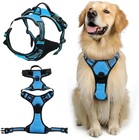 Imbracatura Per Cani Pettorina Imbottita Per Cani Piccoli/medi - Riflettente, Regolabile, Con Guinzaglio - Morbida E Sicura Pettorina Per Cani - Foto 6