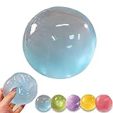 Handmade Coconut Oil Squishy Ball, Super High Moldable Crystal Coconut Oil Stress Ball, Soft and Non-Sticky, Lightweight and Portable (Blue)