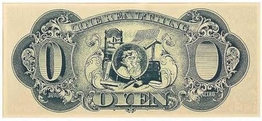 Amazon.co.jp: 真作 零円札 1967年 赤瀬川原平 大日本零円札 0円札