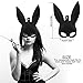 Nolonger Bunny Mask, Women's Masquerade Rabbit Mask For Birthday Easter Halloween Eve Party Costume Accessory (Black)