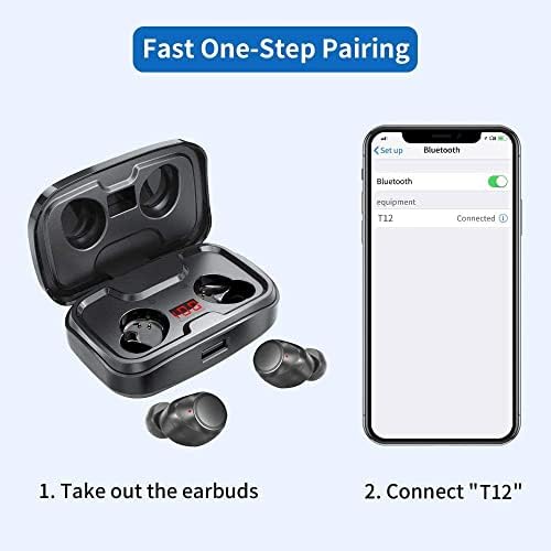 MORELOCO Wireless Earbuds, 100H Playtime Bluetooth 5.3 Touch Control IPX7 Waterproof Ture Wireless Bluetooth Earbuds with LED Digital Display Mic Earphone in-Ear for iPhone Android