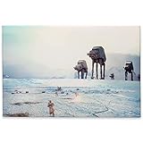 Open Road Brands Disney Star Wars Hoth Scene Gallery Wrapped Canvas Wall Decor - Large Star Wars Canvas Wall Art for Home Decorating