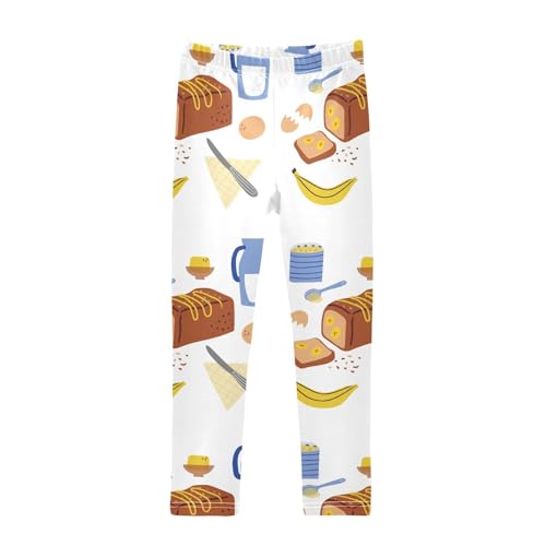 ZZKKO Girls Leggings Banana Bread Recipe Toddler Girls Clothes Leggings for Girls Toddler Girls Leggings 3-4T