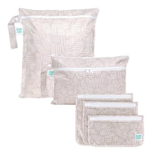 Bumkins Waterproof Wet Bag Set - 5 Pack